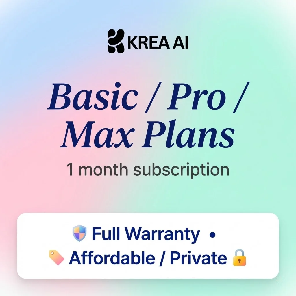 Krea AI Basic/Pro/Max Account 1 Month