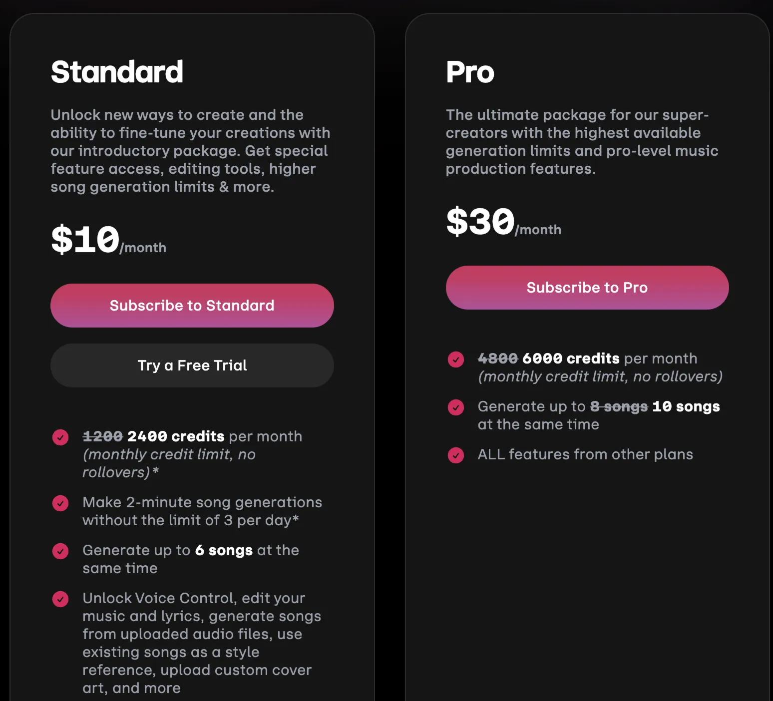 Udio AI Standard/Pro Account &amp; Subscription 1M