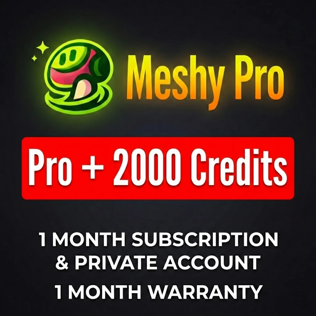 Meshy AI Pro Account 1 Month 2000 Credits