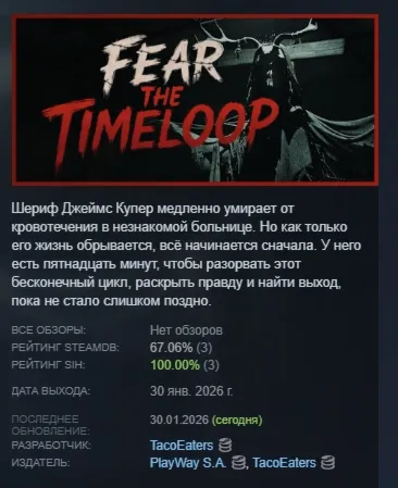 Fear The Timeloop АВТОДОСТАВКА STEAM РОССИЯ
