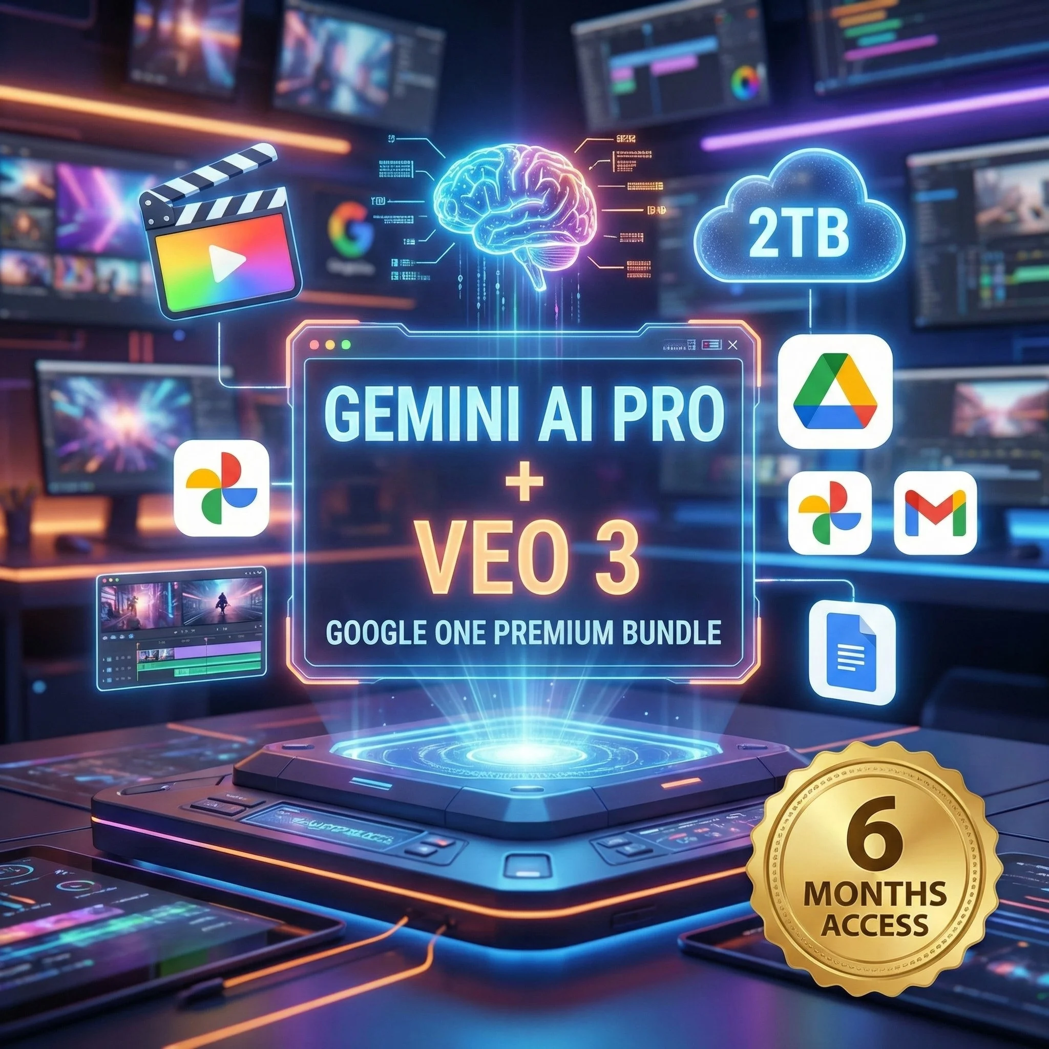 Gemini AI Pro +Veo 3 Google One (2TB) – 6 months