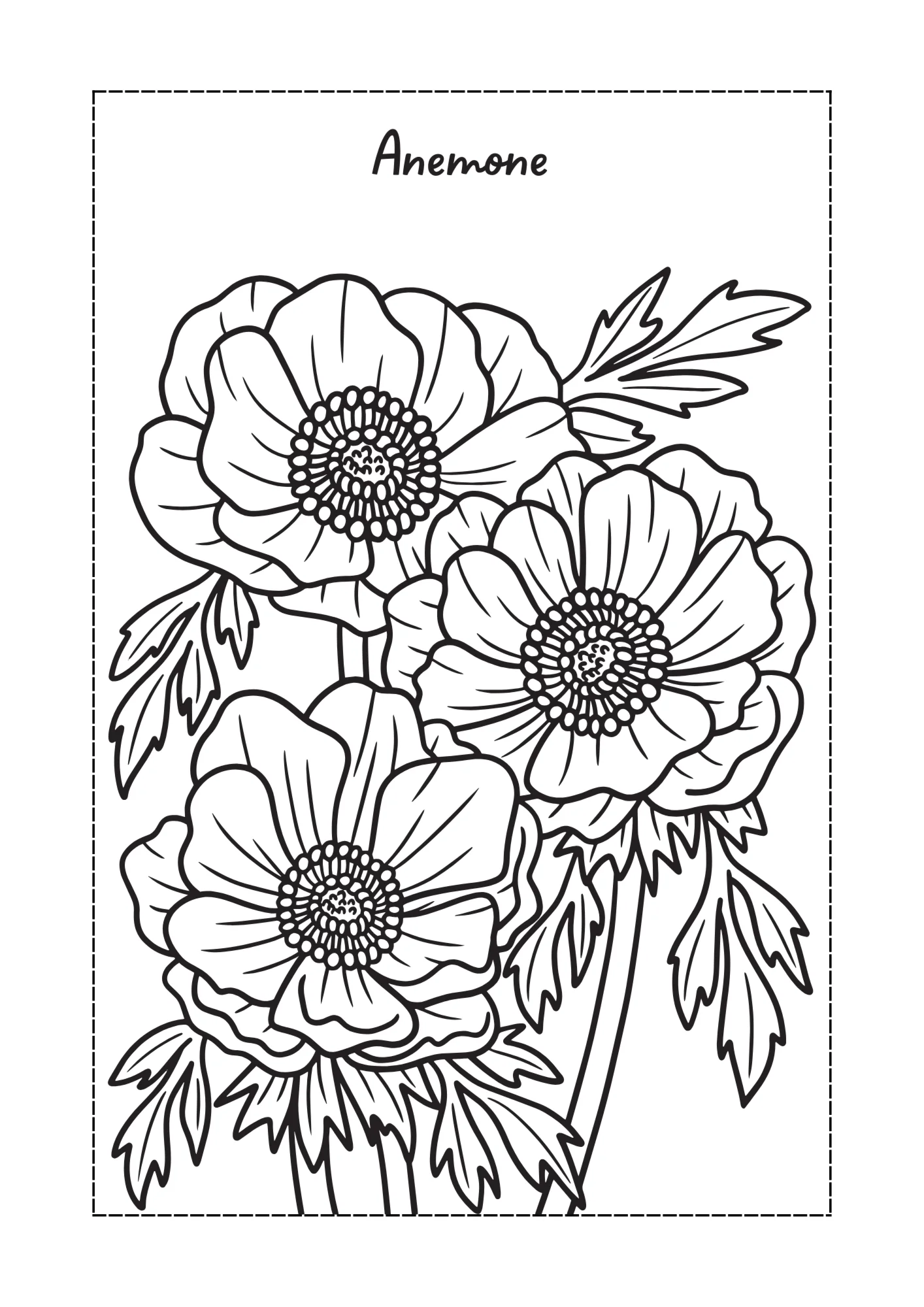 Flower Coloring Book → 47 Pages (PDF)