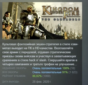 Kingdom Under Fire: The Crusaders STEAM GIFT РОССИЯ