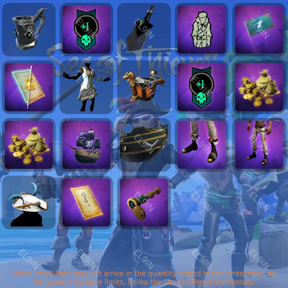 🌈Sea of Thieves🎶Twitch Drops🎈18 items + 🎁