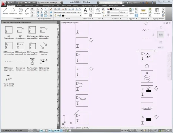 УГО генераторы и усилители квантовые