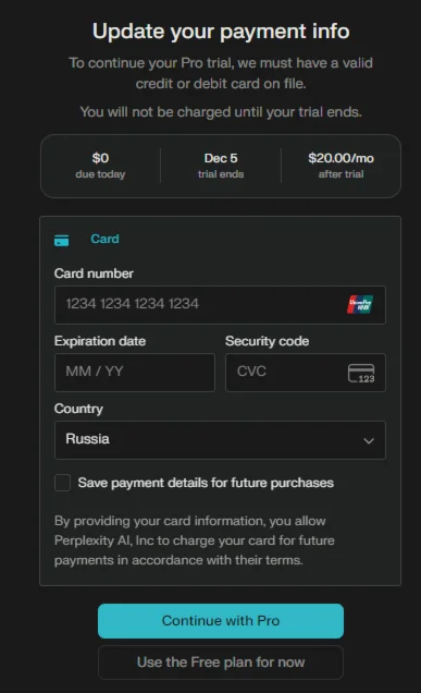 24/7 Service | Card Linking | Perplexity Pro Trial
