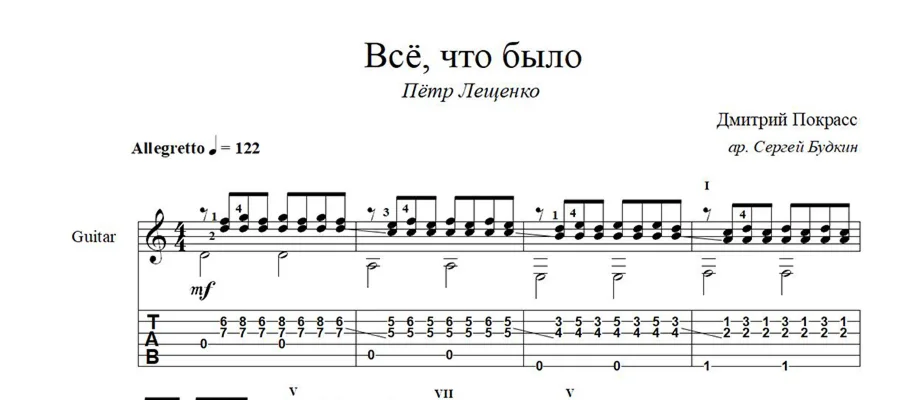 All That Was (Petr Leshchenko) guitar sheet music