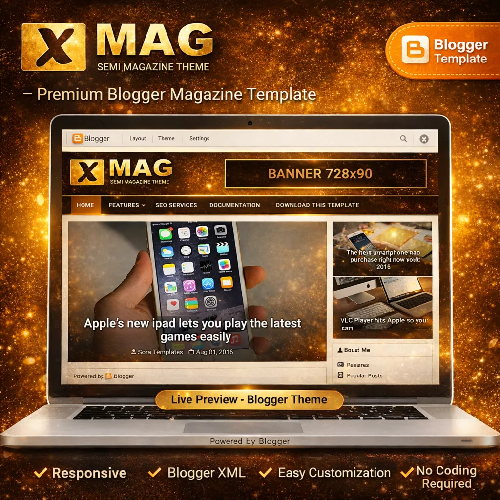 X-Mag Template: A Unique and Attractive Blog Design