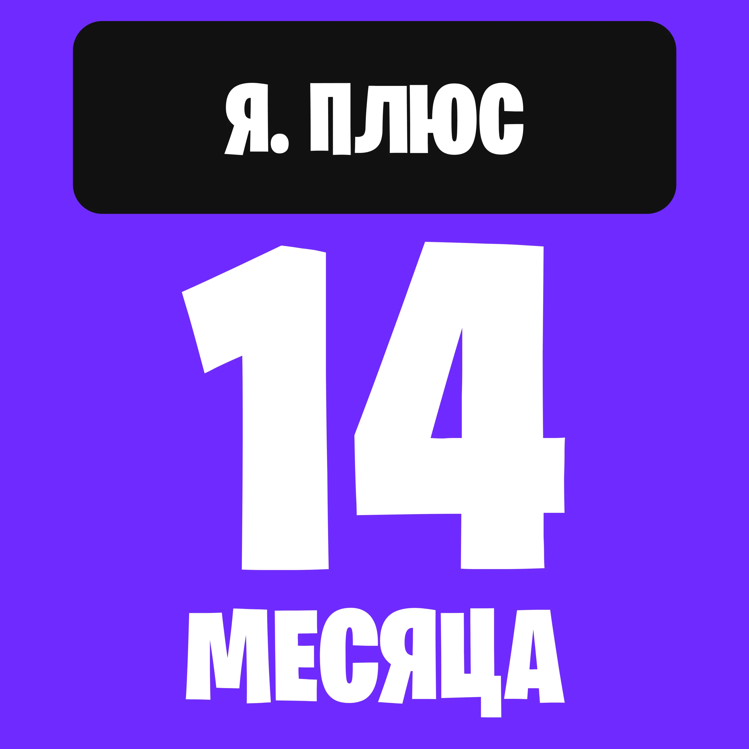 Я. плюс на 14 месяцев (420 дней)