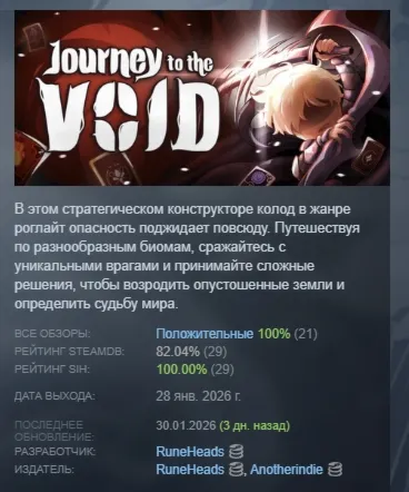 Journey to the Void АВТОДОСТАВКА STEAM РОССИЯ