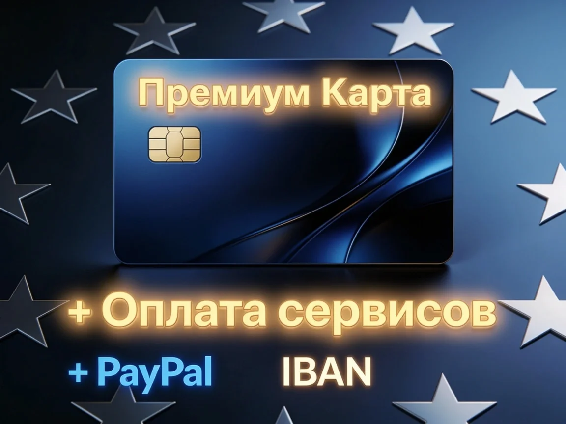 1 - 1000 EUR PREMIUM CARD EU/US +PayPal +IBAN