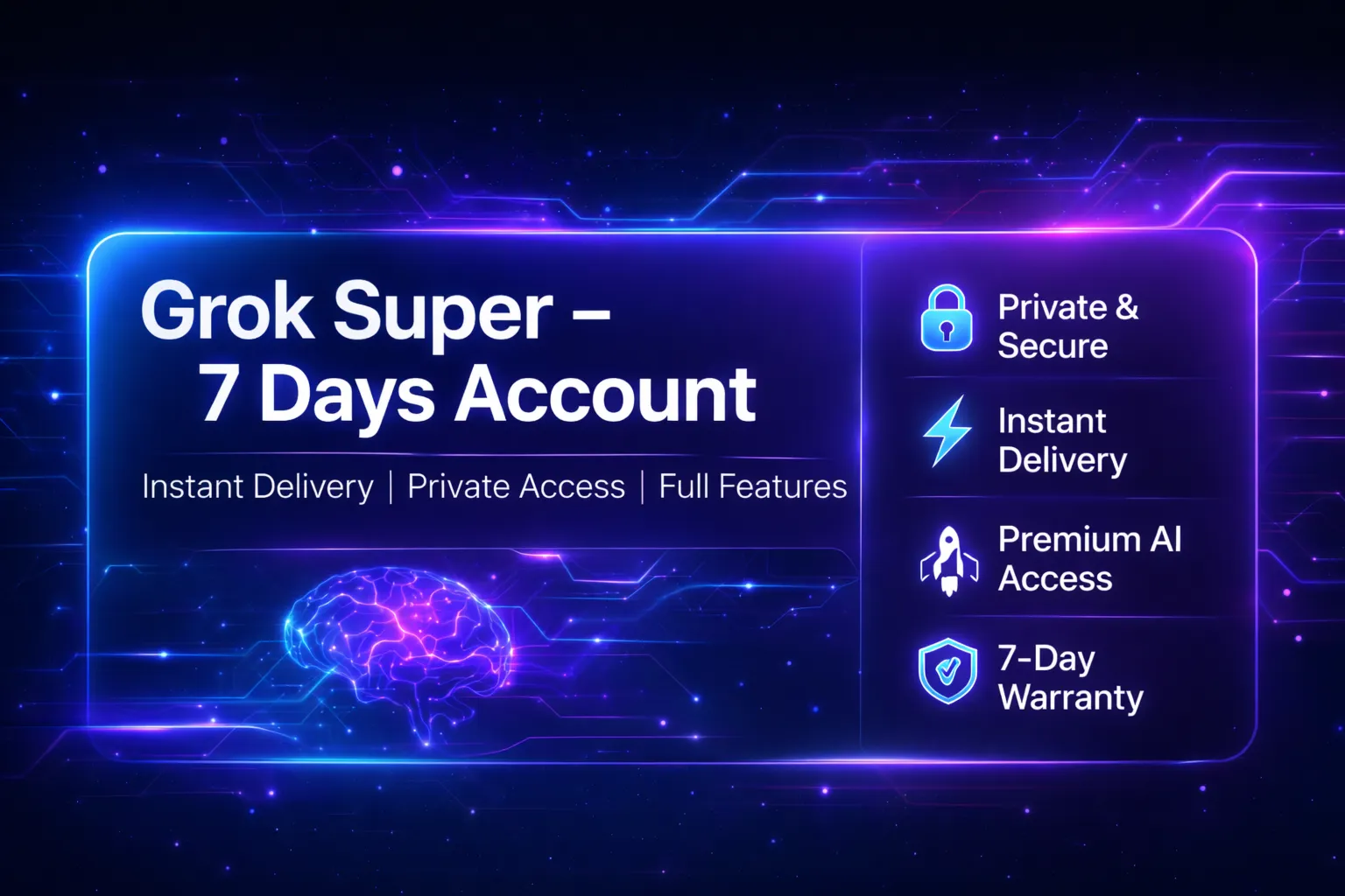 Grok AI SuperGrok — Премиум доступ на 7 дней