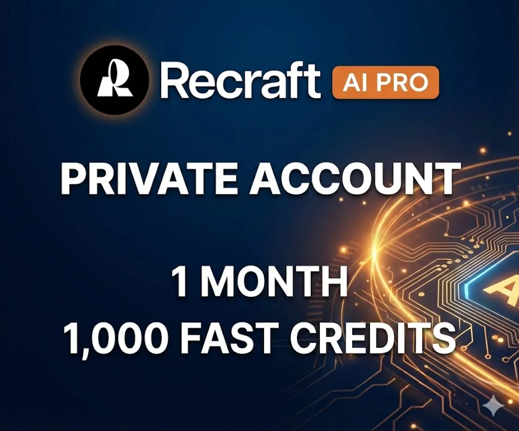 Recraft AI BASIC Личный Аккаунт Подписка 20–30 дней