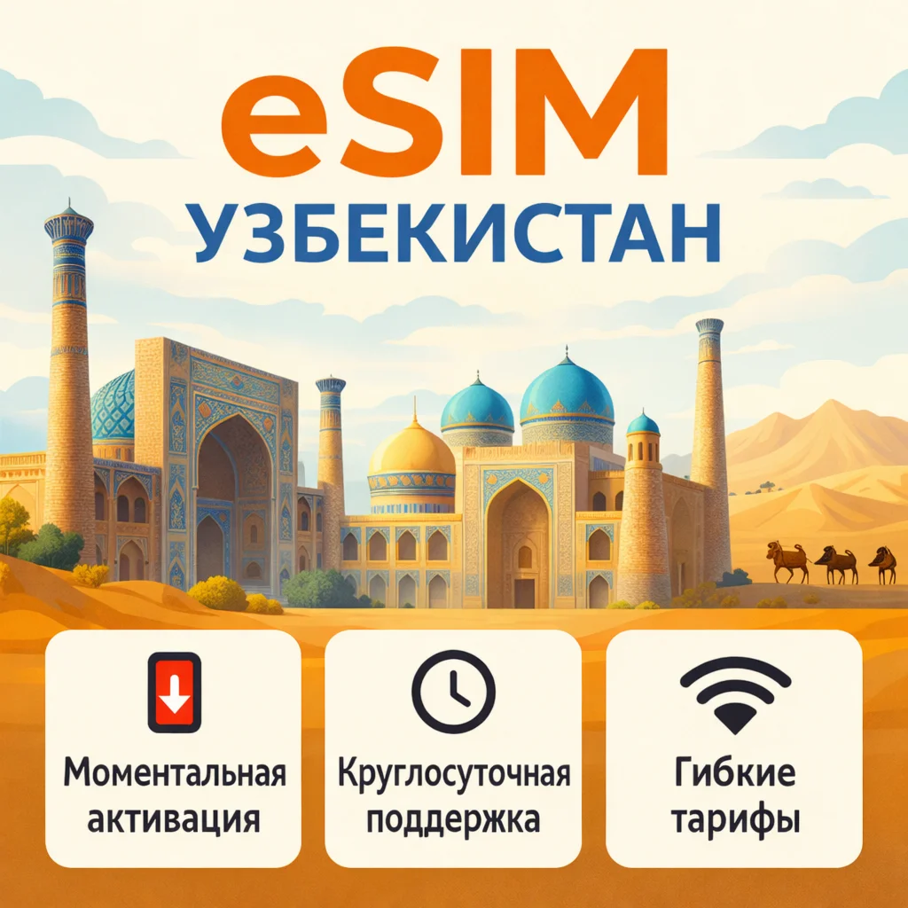 eSIM Узбекистан→ интернет для путешествий есим