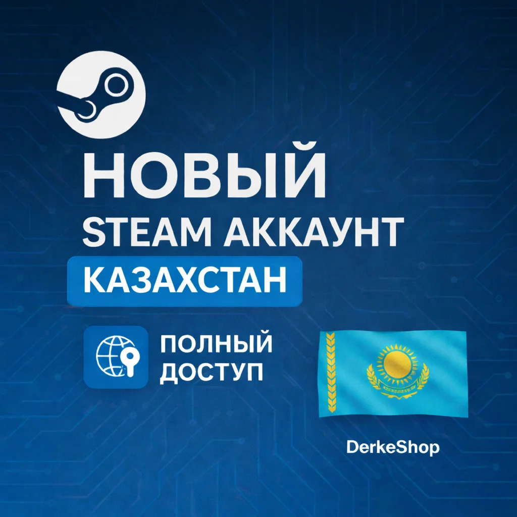 НОВЫЙ STEAM АККАУНТ КАЗАХСТАН | ПОЛНЫЙ ДОСТУП | АВТОВЫДАЧА