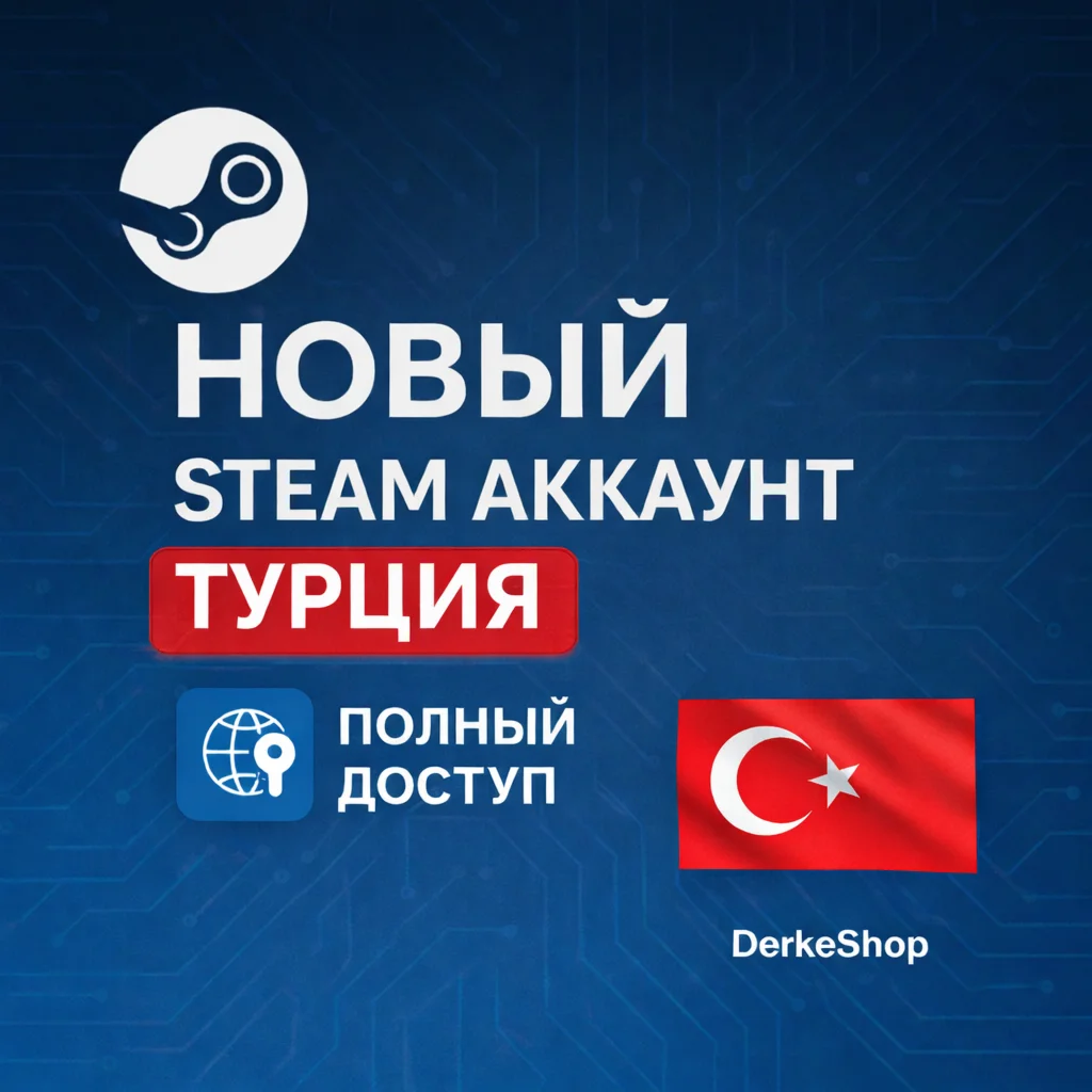 НОВЫЙ STEAM АККАУНТ ТУРЦИЯ | ПОЛНЫЙ ДОСТУП | АВТОВЫДАЧА