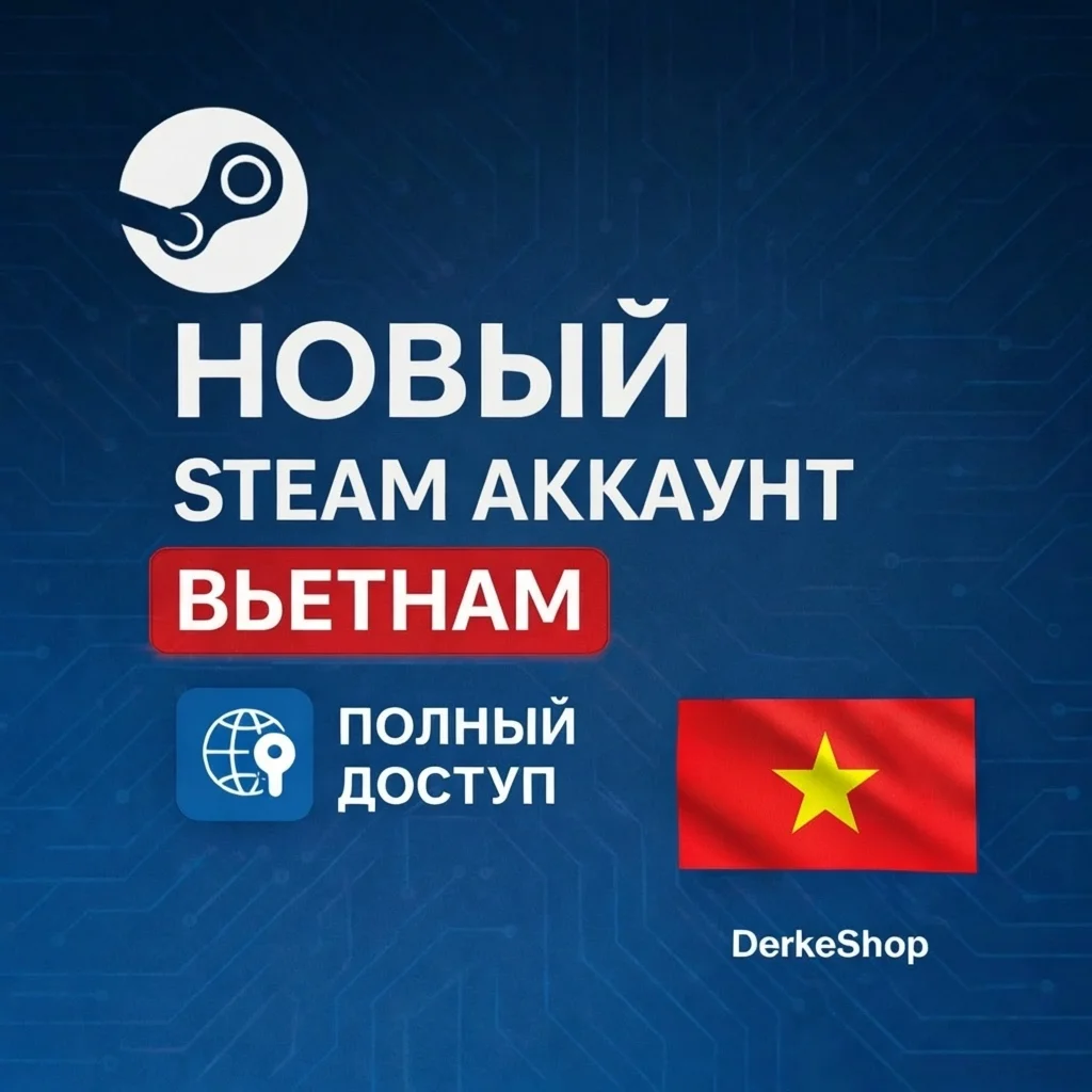 НОВЫЙ STEAM АККАУНТ ВЬЕТНАМ | ПОЛНЫЙ ДОСТУП | АВТОВЫДАЧА