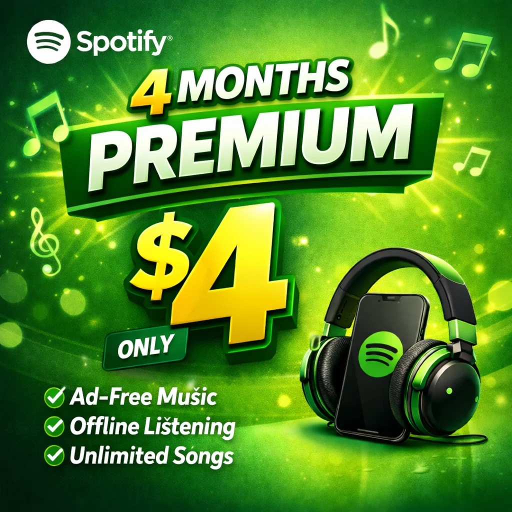  SPOTIFY PREMIUM INDIVIDUAL – 4 МЕСЯЦ + ГАРАНТИЯ 