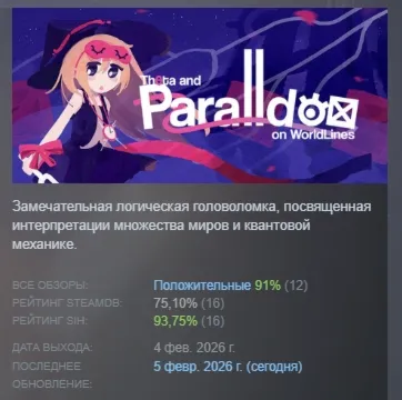 Theta and Paralldox on Worldlines АВТОДОСТАВКА STEAM РОССИЯ