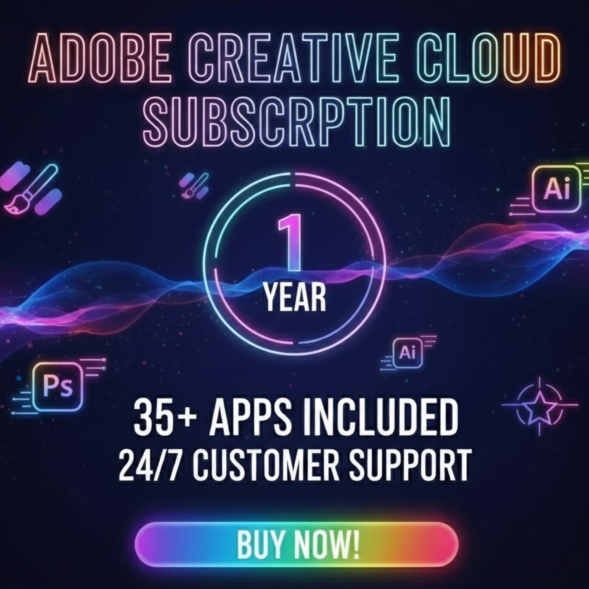 Adobe Creative Cloud Pro 1 год-на Ваш аккаунт (Без входа)