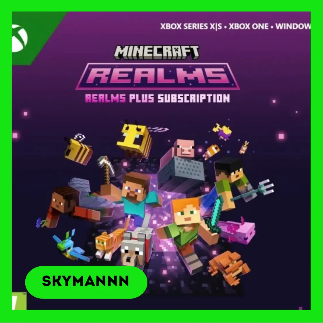 Realms Plus Minecraft Bedrock Edition Продление 30 дней