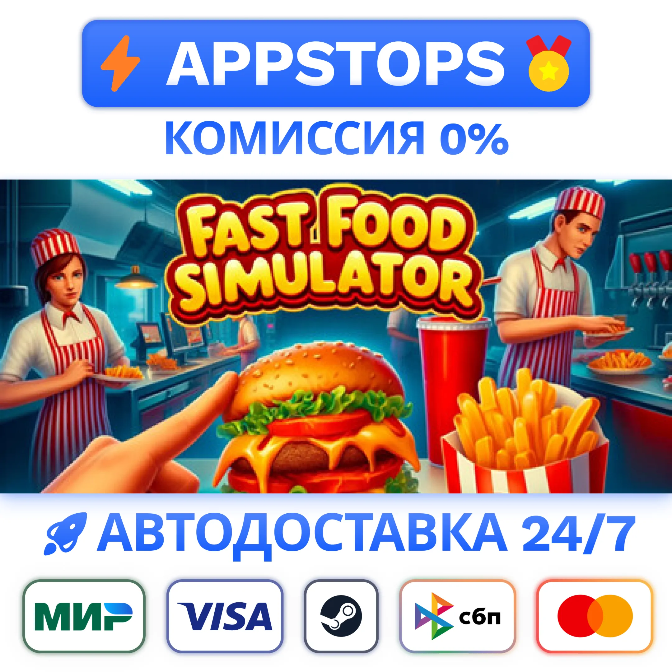 ⭐️ Fast Food Simulator Steam Gift  РОССИЯ / СНГ 
