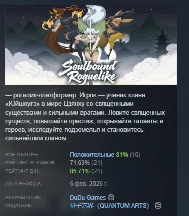 Soulbound Roguelike АВТОДОСТАВКА STEAM РОССИЯ