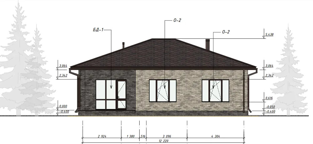 Проект современного дома 110.17 м. Проект 2025 года