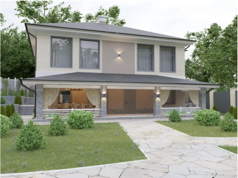 2-х этажный кирпичный дом 177 м. кв.