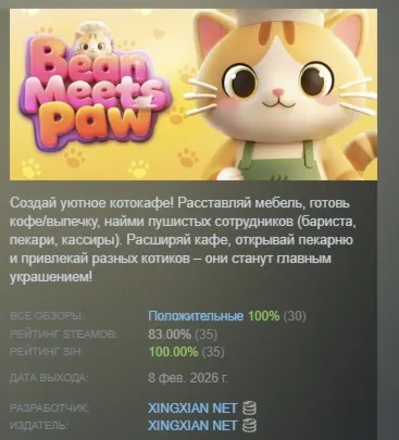 Когда Кошка Встретила Кофе АВТОДОСТАВКА STEAM РОССИЯ