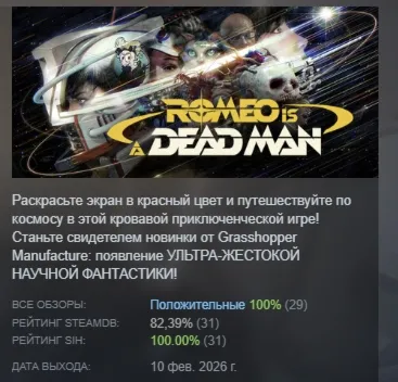 ROMEO IS A DEAD MAN АВТОДОСТАВКА STEAM РОССИЯ