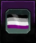  DBD | Значок радужный флаг Asexual | БОНУС + ПОДАРОК
