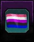  DBD | Значок радужный флаг Gender-Fluid | БОНУС + ПОДАРОК