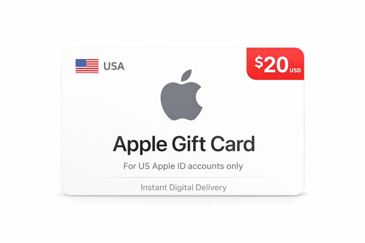 Подарочная карта Apple iTunes USA $20