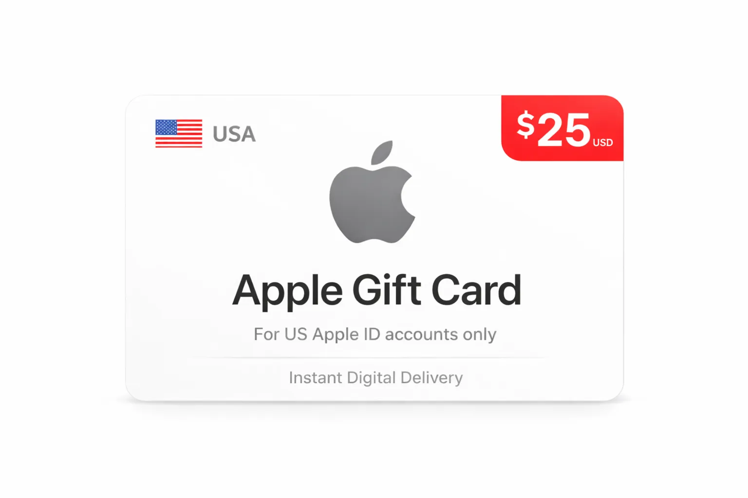 Подарочная карта Apple iTunes USA $25