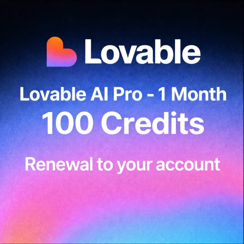 Lovable AI Pro — 1 месяца | Renewal to your account