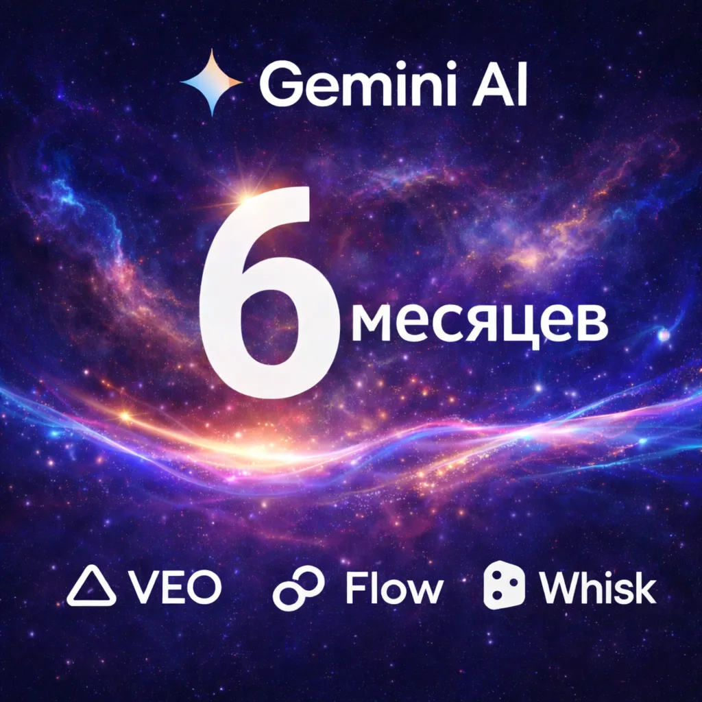 GEMINI AI ULTRA + VEO 3.1 | 6 МЕСЯЦА | БЕЗЛИМИТНЫЙ NANO BANANA PRO