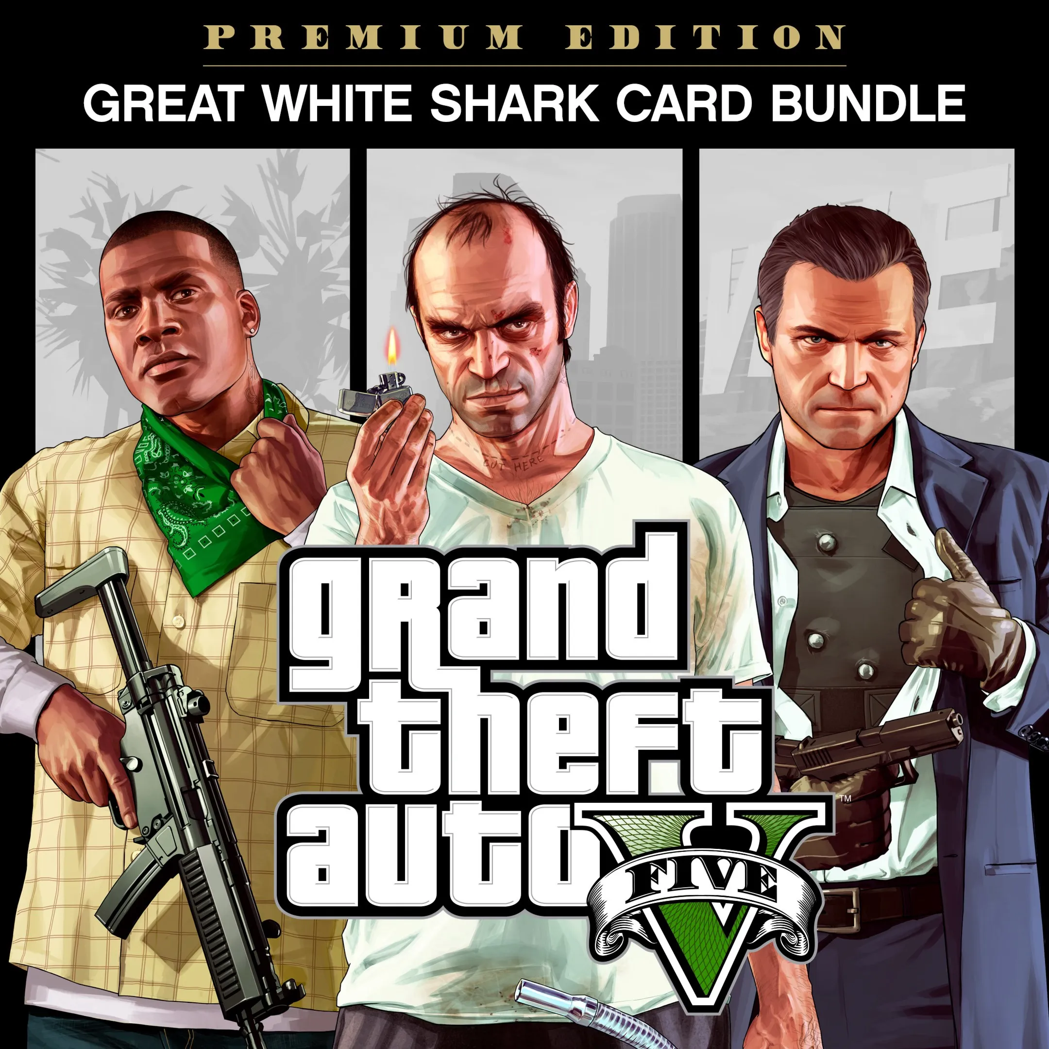 Grand Theft Auto V: Premium Edition & Great White Shark Card Bundle | XBOX | На любой