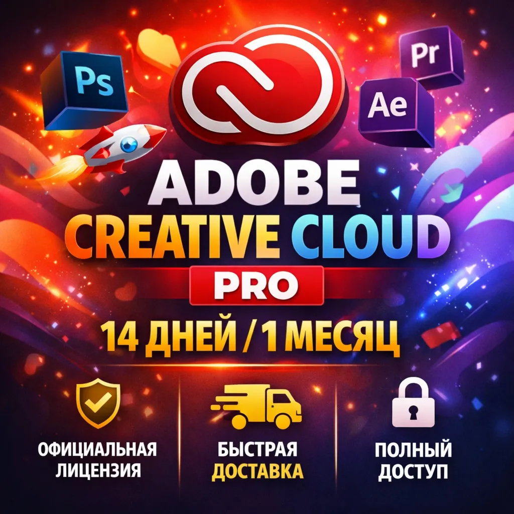 ADOBE CREATIVE CLOUD PRO — ПОЛНЫЙ ДОСТУП НА 14 ДНЕЙ / 1 МЕСЯЦ