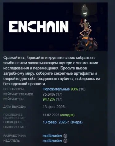 ENCHAIN АВТОДОСТАВКА STEAM РОССИЯ