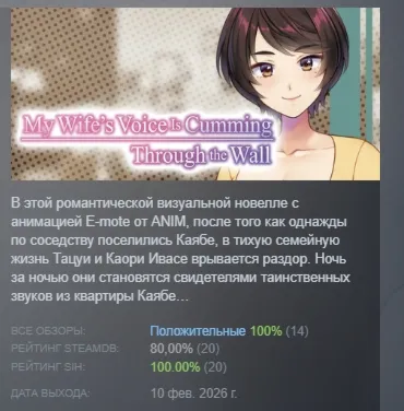 My Wife’s Voice Is Cumming Through the Wall АВТОДОСТАВКА STEAM РОССИЯ