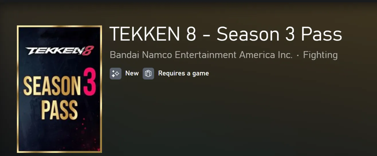 TEKKEN 8 - SEASON 3 PASS XBOX SERIES S|X КЛЮЧ/КОД