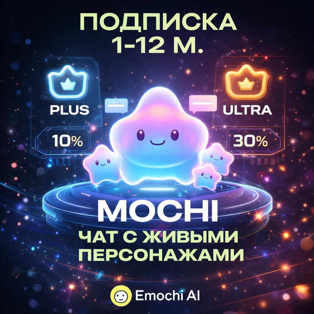 Emochi Plus | Ultra | Пополнение | 1/3/12 МЕСЯЦЕВ ПОДПИСКА НА ВАШ АККАУНТ