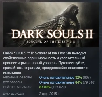 DARK SOULS II: Scholar of the First Sin АВТОДОСТАВКА STEAM РОССИЯ