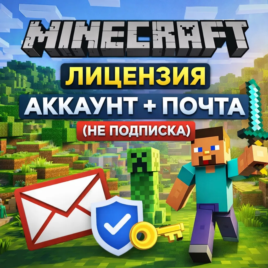 ⛏️Лицензия Minecraft  Аккаунт + Почта (НЕ ПОДПИСКА)⛏️