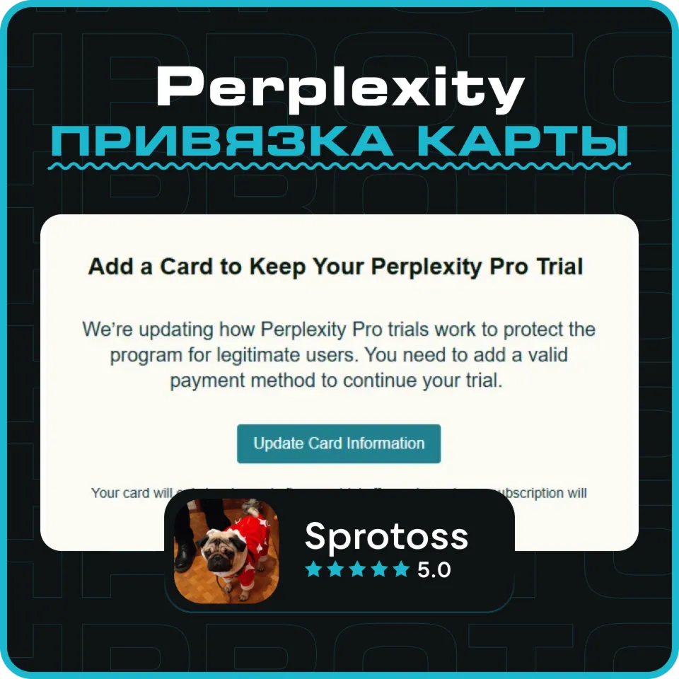 💳 24/7 Автовыдача | Привязка карты к Perplexity Pro Trial
