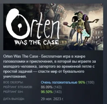 Orten Was The Case АВТОДОСТАВКА STEAM GIFT РОССИЯ