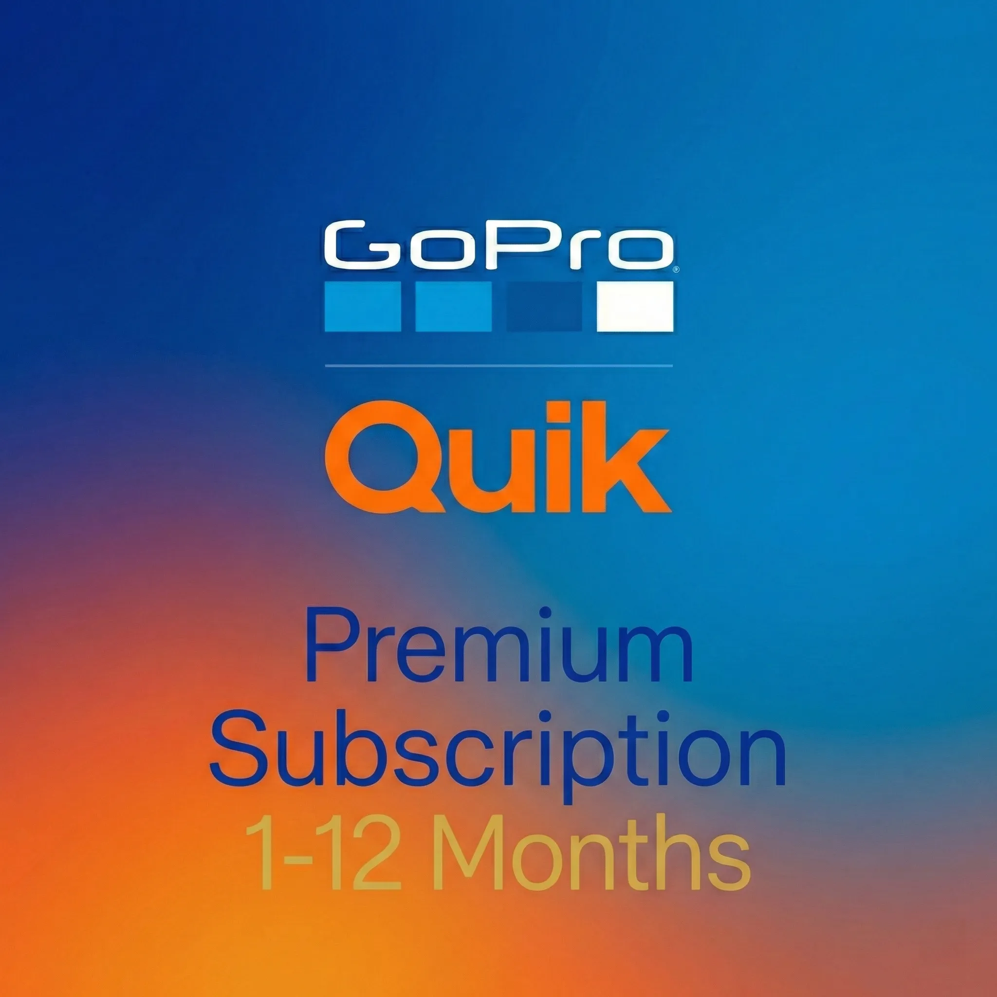 GoPro Quik / Premium Subscription 1-12 Months