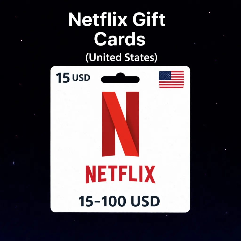 Netflix Gift Cards (США) 15–100 USD | Коды пополнения