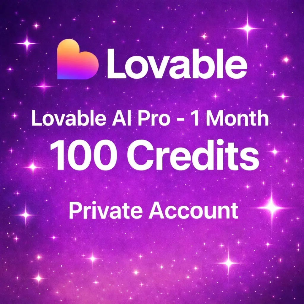Lovable AI Pro — 1 Month | 105 Credits | Private Account